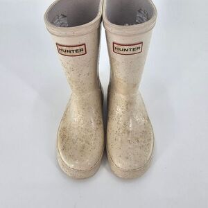 Hunter boots sparkle white 10 little girls 9 boys rain toddler